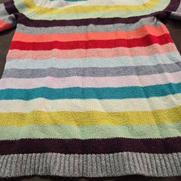 Striped Knit Sweater Dress Colorful Warm Fall Baby Gap 6-12 Months - Picture 4 of 7